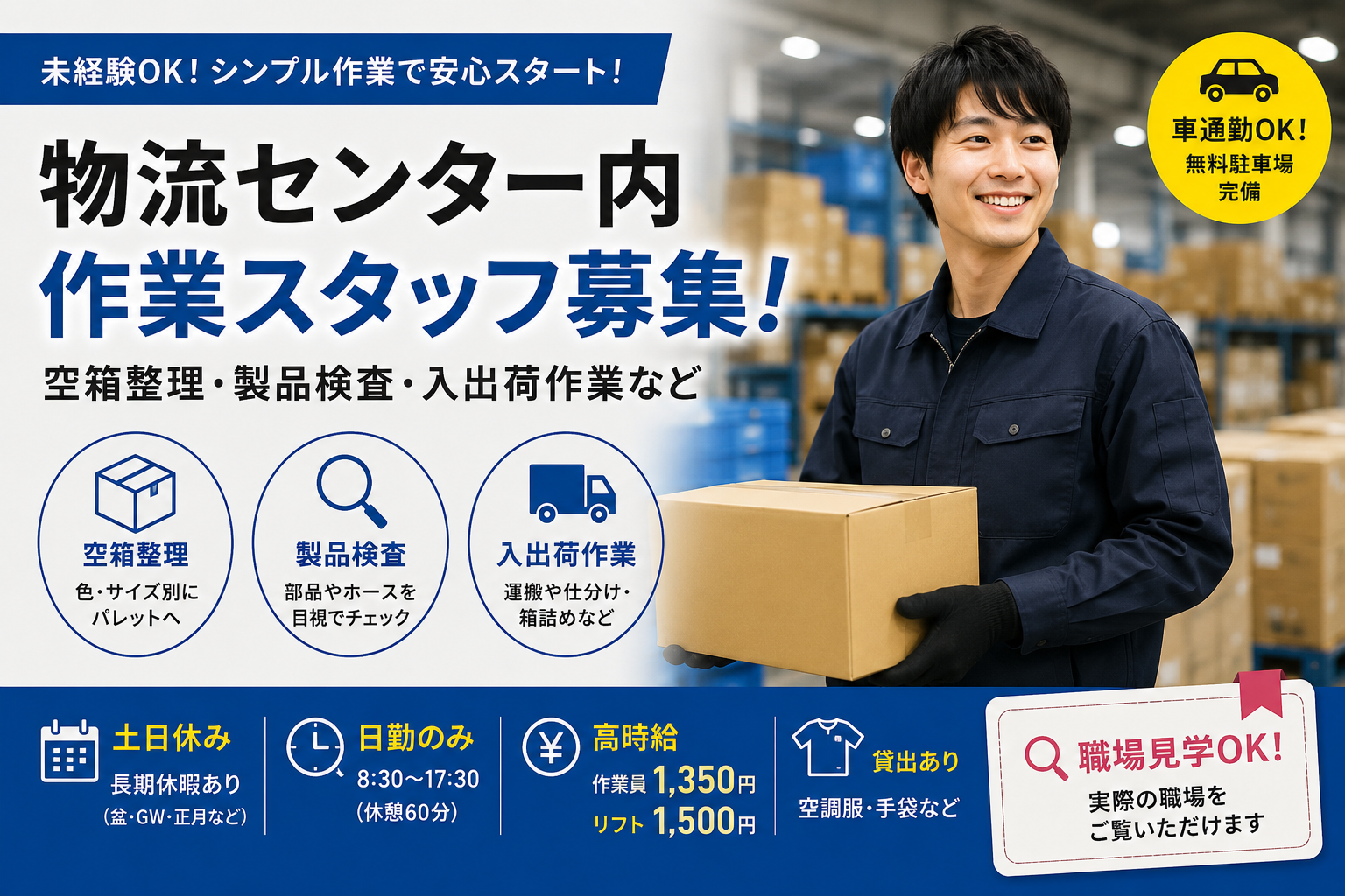 博多支店(派遣元)の派遣社員 軽作業 工場 軽作業 工場求人イメージ